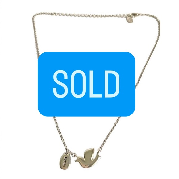 Cookie Lee Jewelry - SOLD Vintage Cookie Lee Peace Dove Necklace Silver Tone Bird Dainty Holiday